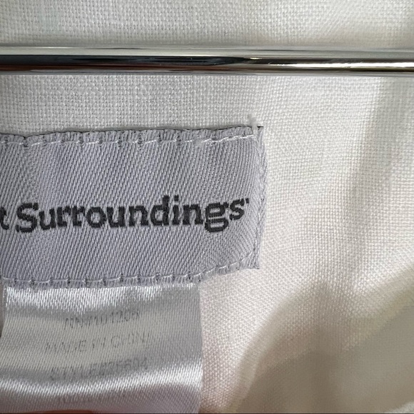 Soft surroundings White Linen Pull Over Blouse size small - Picture 4 of 5
